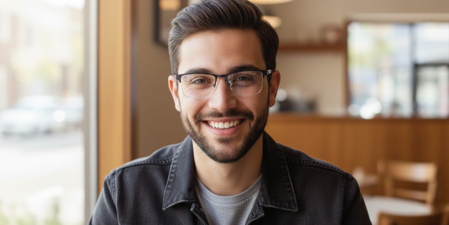 Half Rim Rectangle Classic Eyeglasses