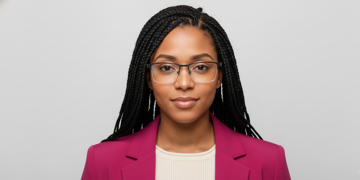 Half Rim Rectangle Classic Eyeglasses