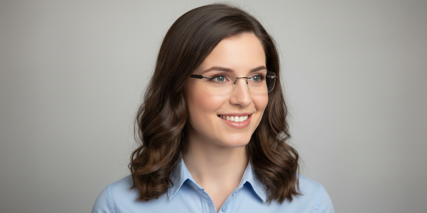 Rimless Rectangle Premium Eyeglasses