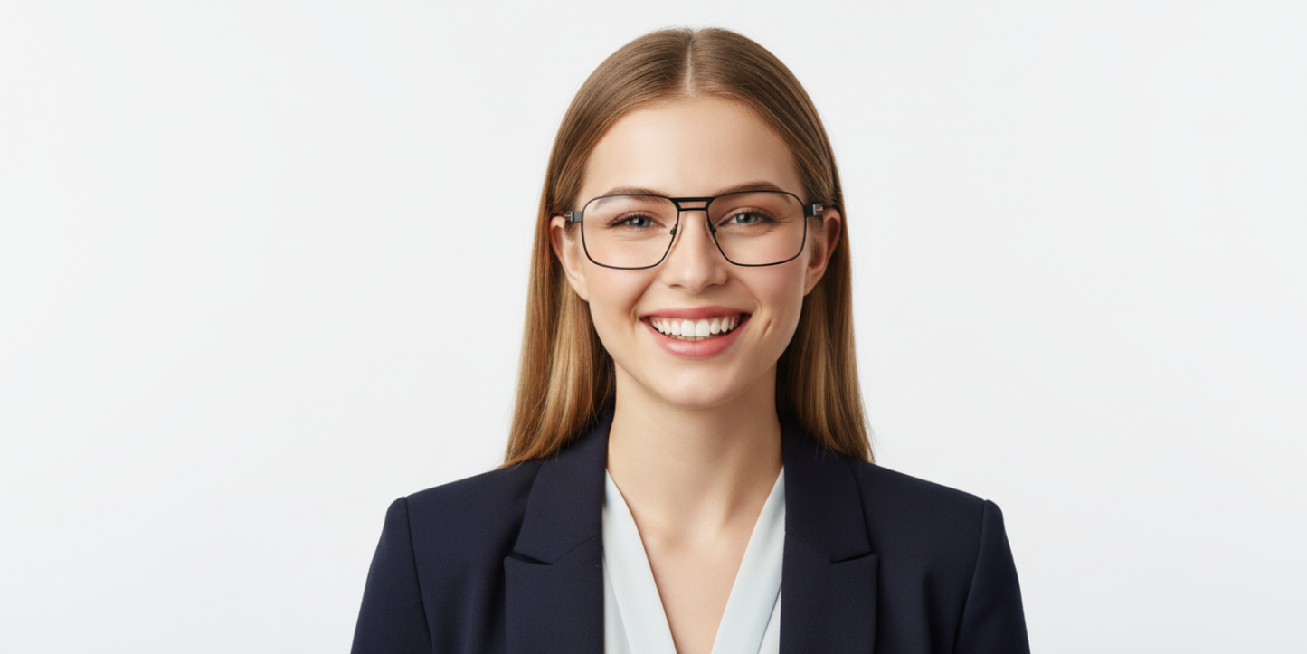 Full Rim Double Bridge Rectangle Eyeglasses
