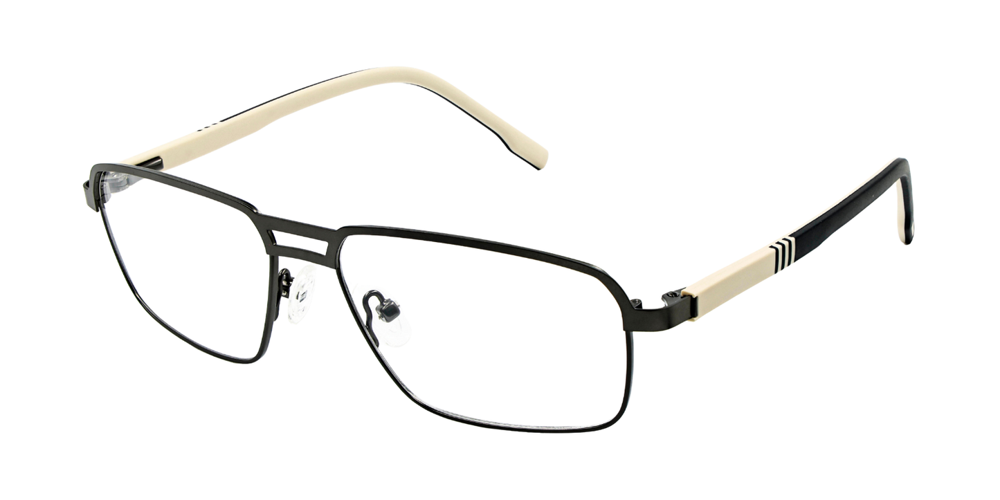Full Rim Double Bridge Rectangle Classic Eyeglasses