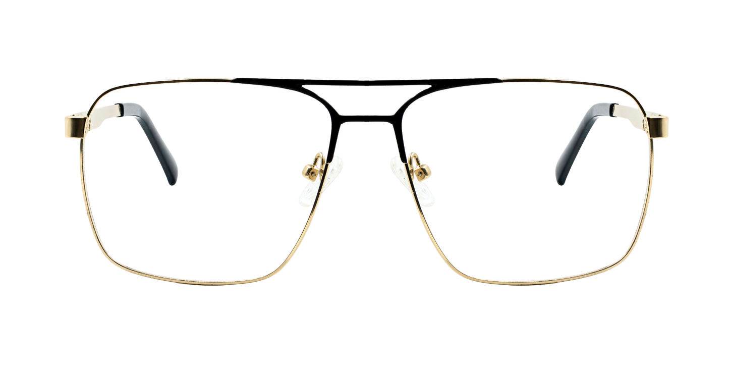 Full Rim Double Bridge Rectangle Classic Eyeglasses
