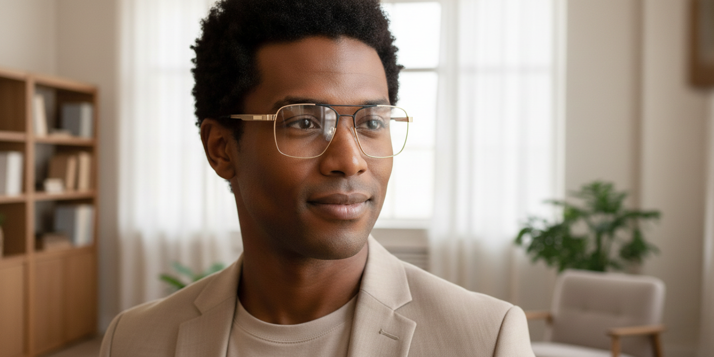 Full Rim Double Bridge Rectangle Classic Eyeglasses