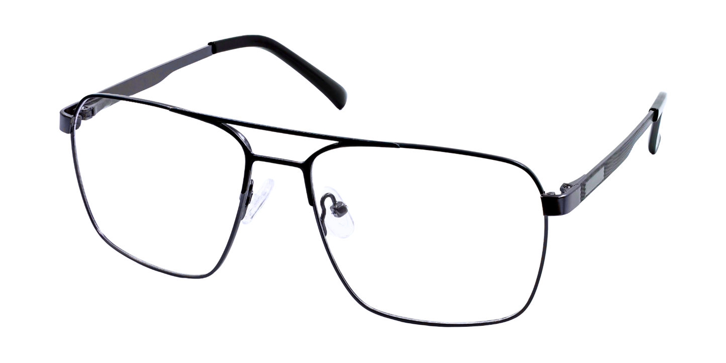Full Rim Double Bridge Rectangle Classic Eyeglasses