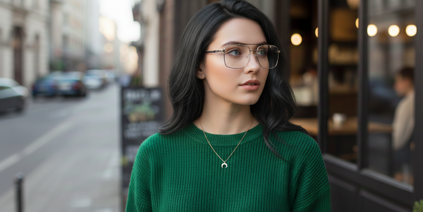 Full Rim Double Bridge Square Classic Eyeglasses