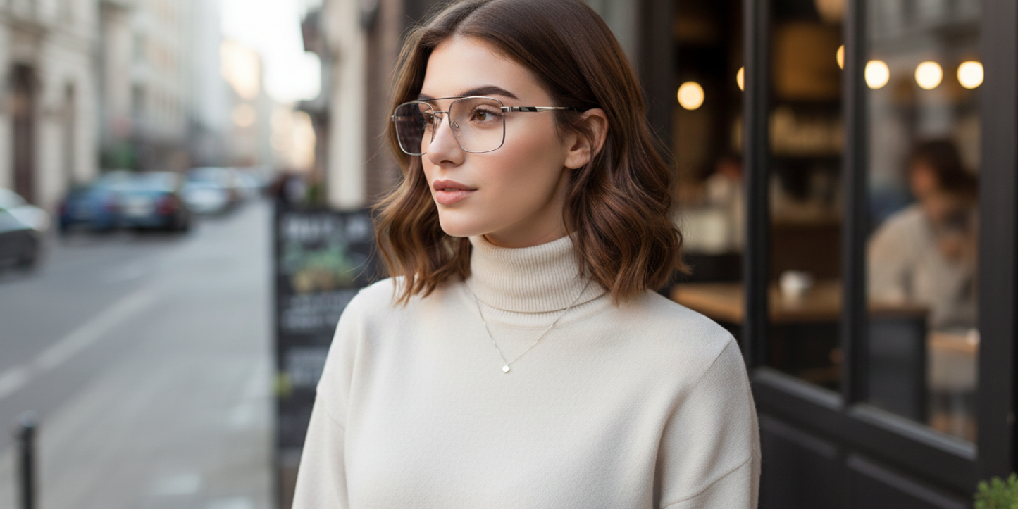 Full Rim Double Bridge Square Classic Eyeglasses
