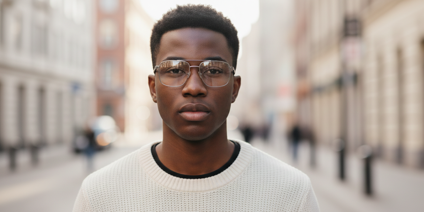 Full Rim Double Bridge Square Classic Eyeglasses