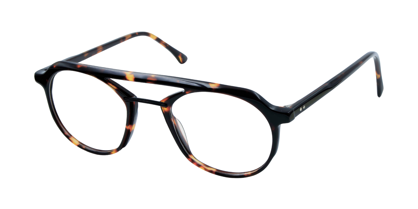 Full Rim Double Bridge Round Aviator Classic Eyeglasses
