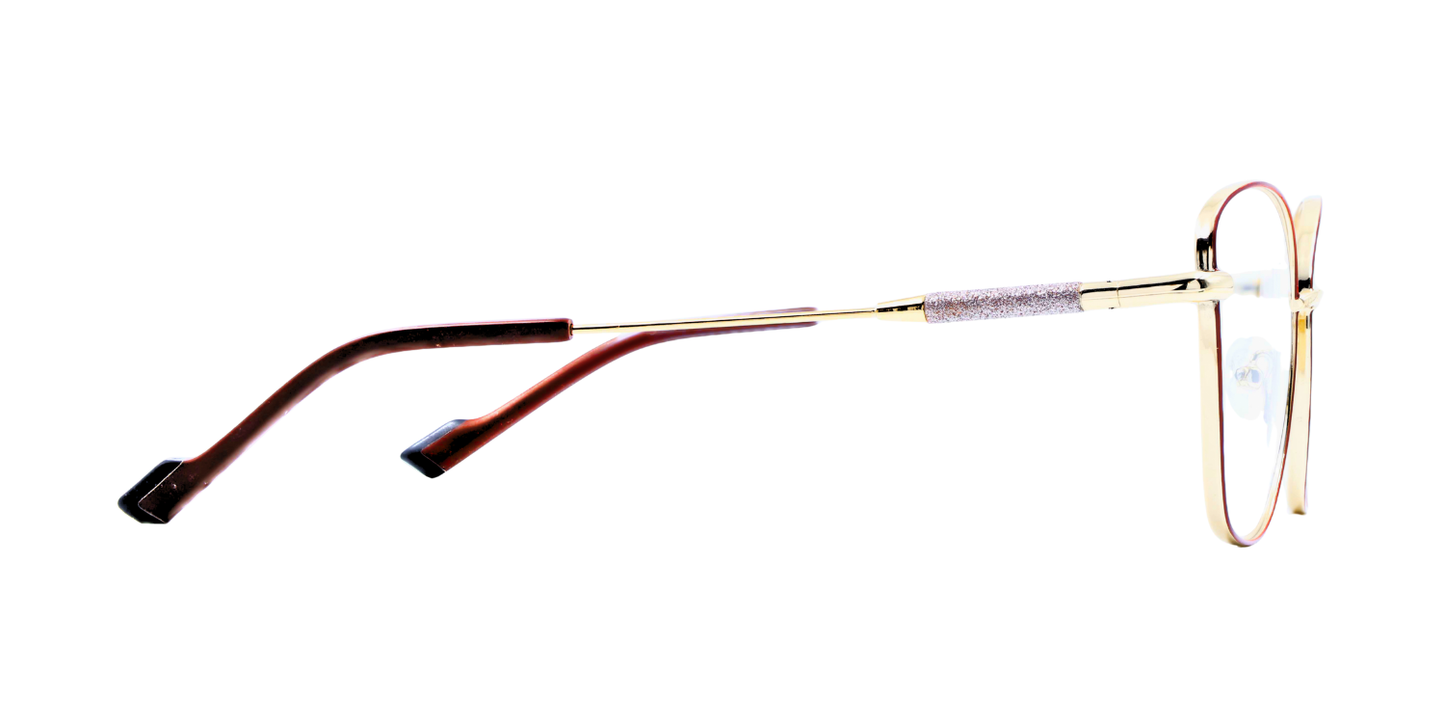 Full Rim Cat Eye Classic Eyeglasses with Sparkling Temple