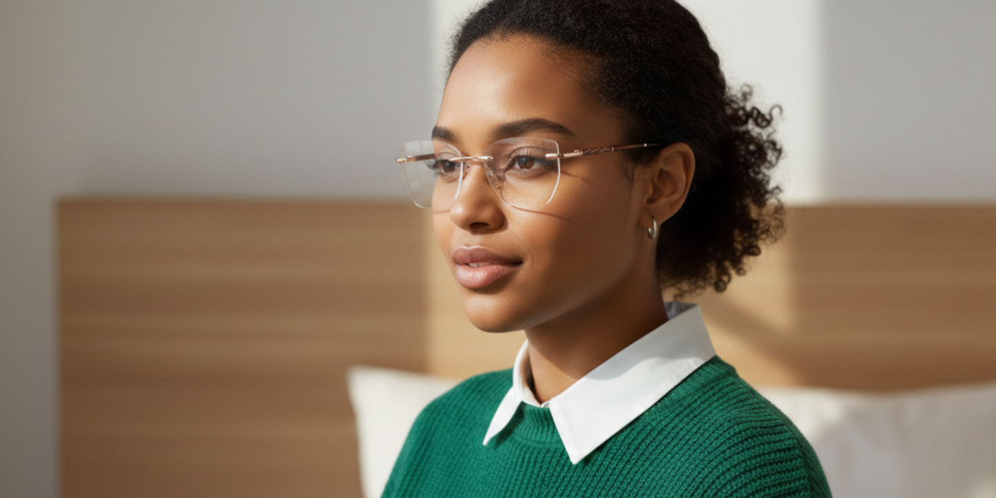 Rimless Cat Eye Premium Eyeglasses