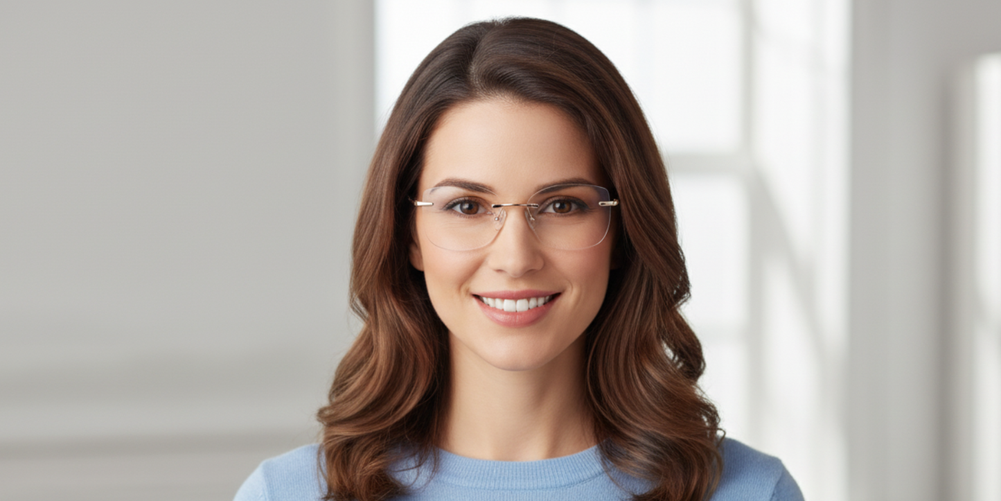 Rimless Cat Eye Premium Eyeglasses