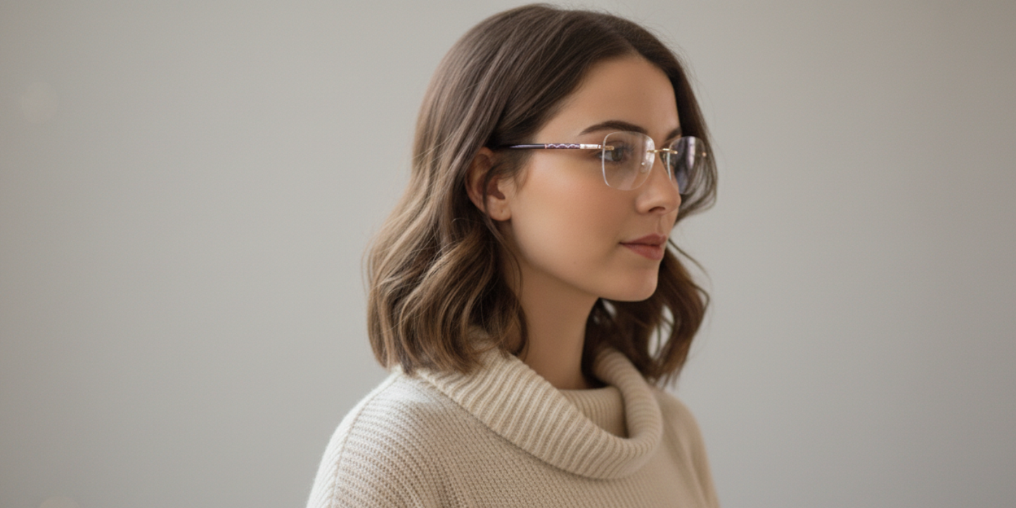 Rimless Cat Eye Premium Eyeglasses