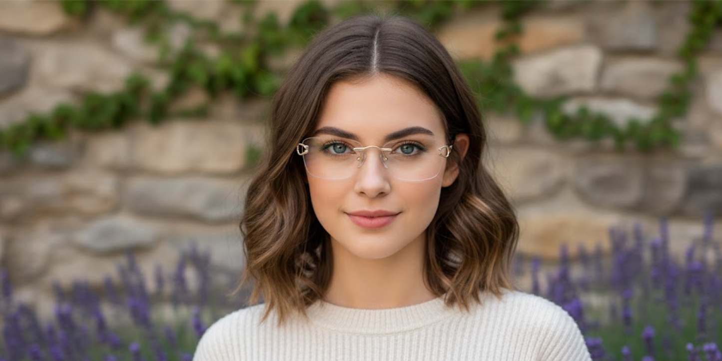 Rimless Cat Eye Premium Eyeglasses