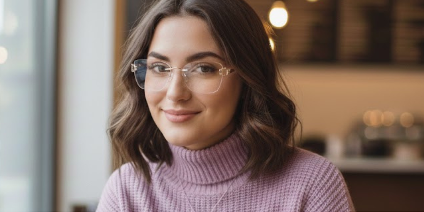 Rimless Cat Eye Premium Eyeglasses
