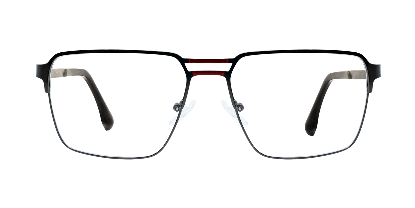 Full Rim Double Bridge Rectangle Classic Eyeglasses