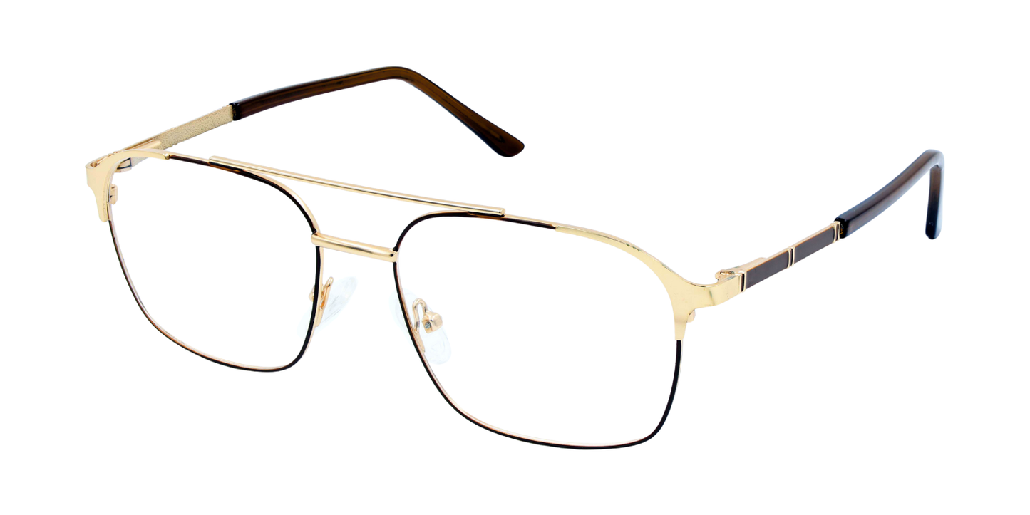 Full Rim Double Bridge Rectangle Classic Eyeglasses