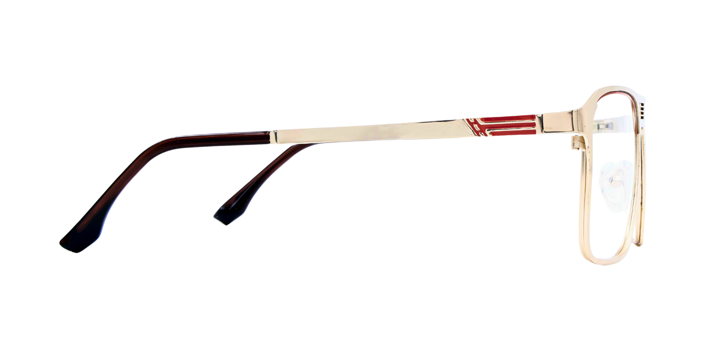 Full Rim Double Bridge Rectangle Classic Eyeglasses
