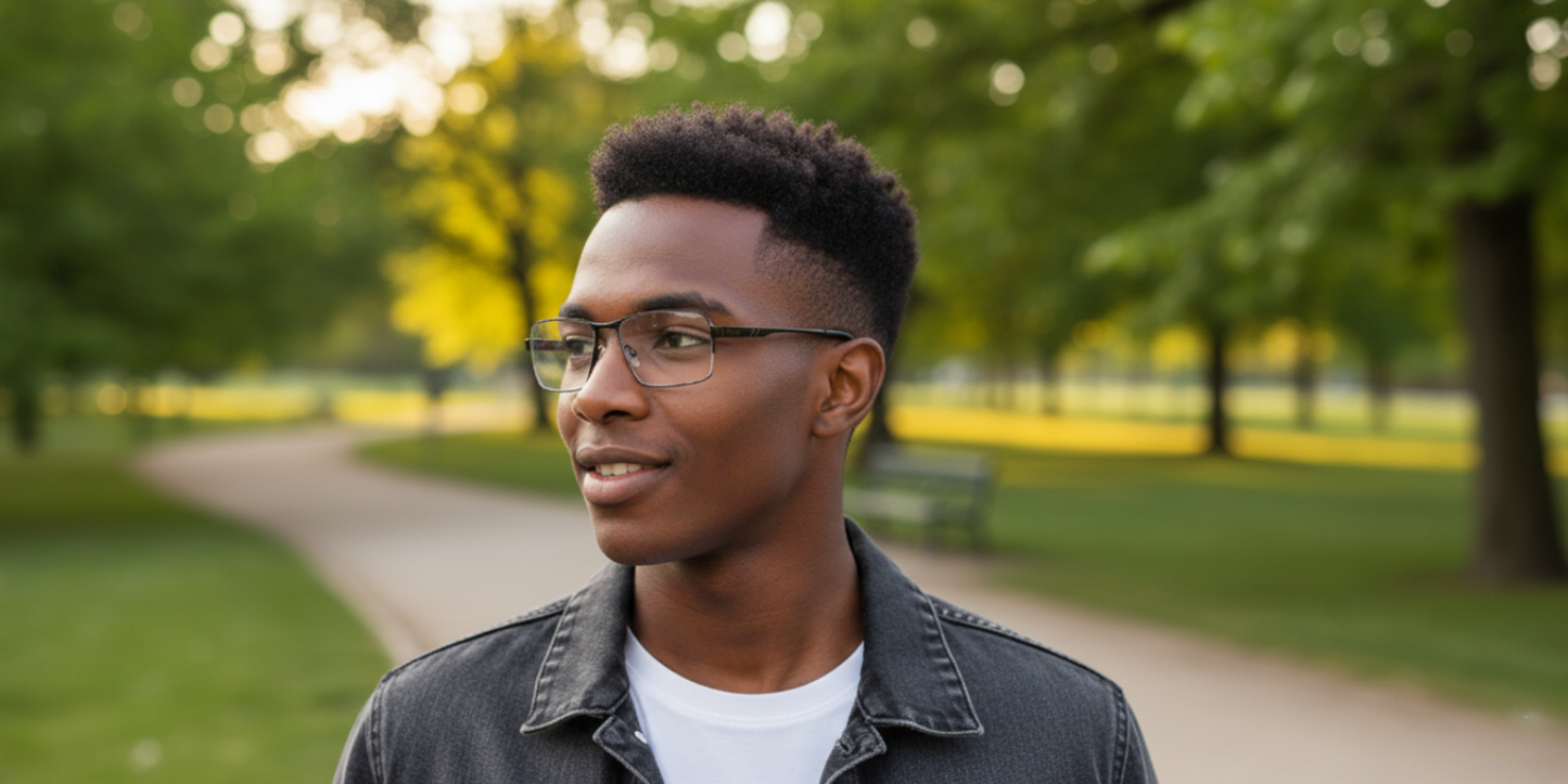 Half Rim Rectangle Classic Eyeglasses