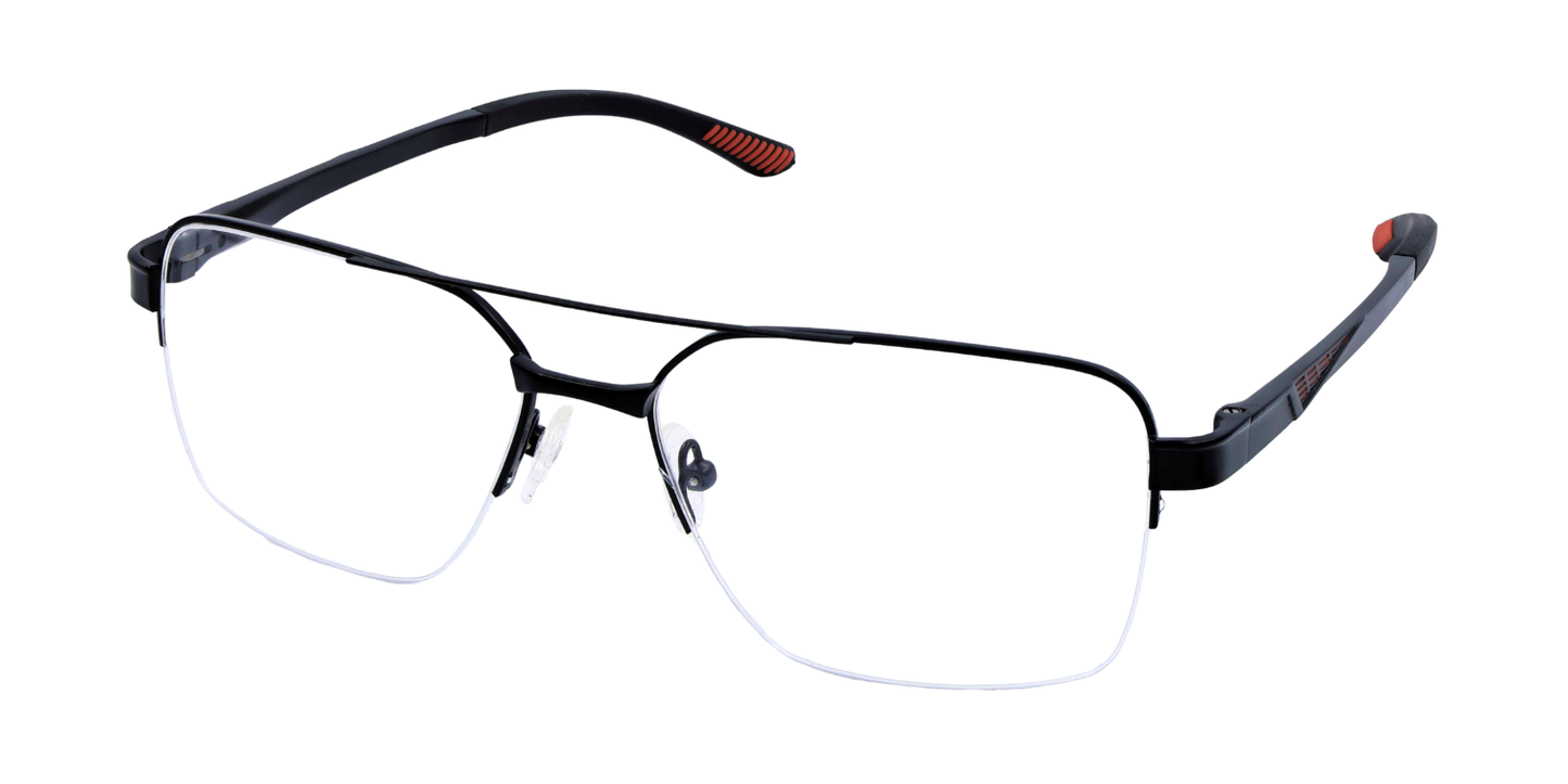 Half Rim Double Bridge Rectangle Classic Eyeglasses