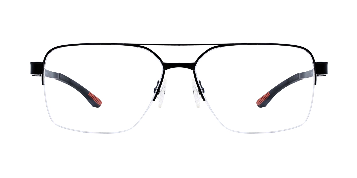 Half Rim Double Bridge Rectangle Classic Eyeglasses