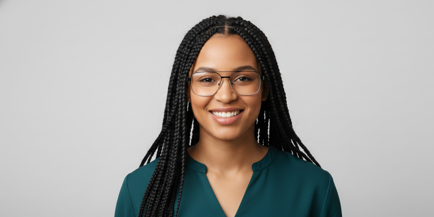 Half Rim Double Bridge Rectangle Classic Eyeglasses