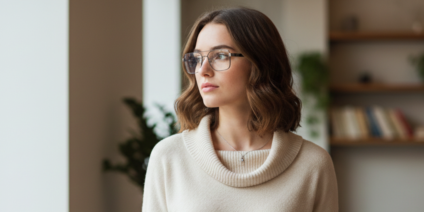 Full Rim Double Bridge Rectangle Classic Eyeglasses