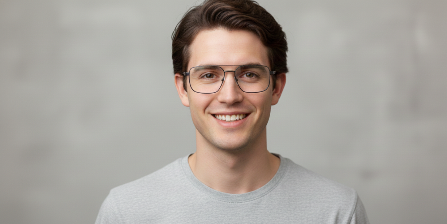 Full Rim Double Bridge Rectangle Classic Eyeglasses