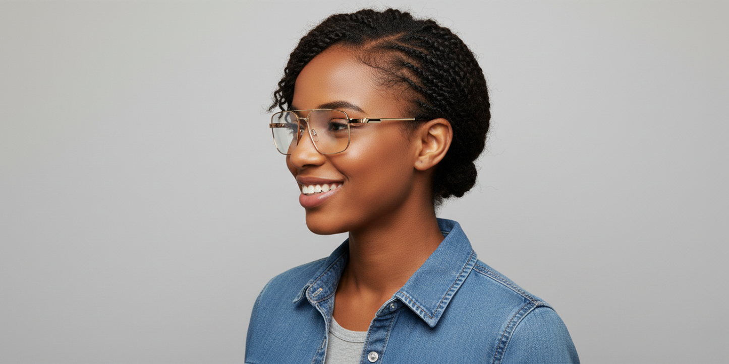 Full Rim Double Bridge Rectangle Classic Eyeglasses