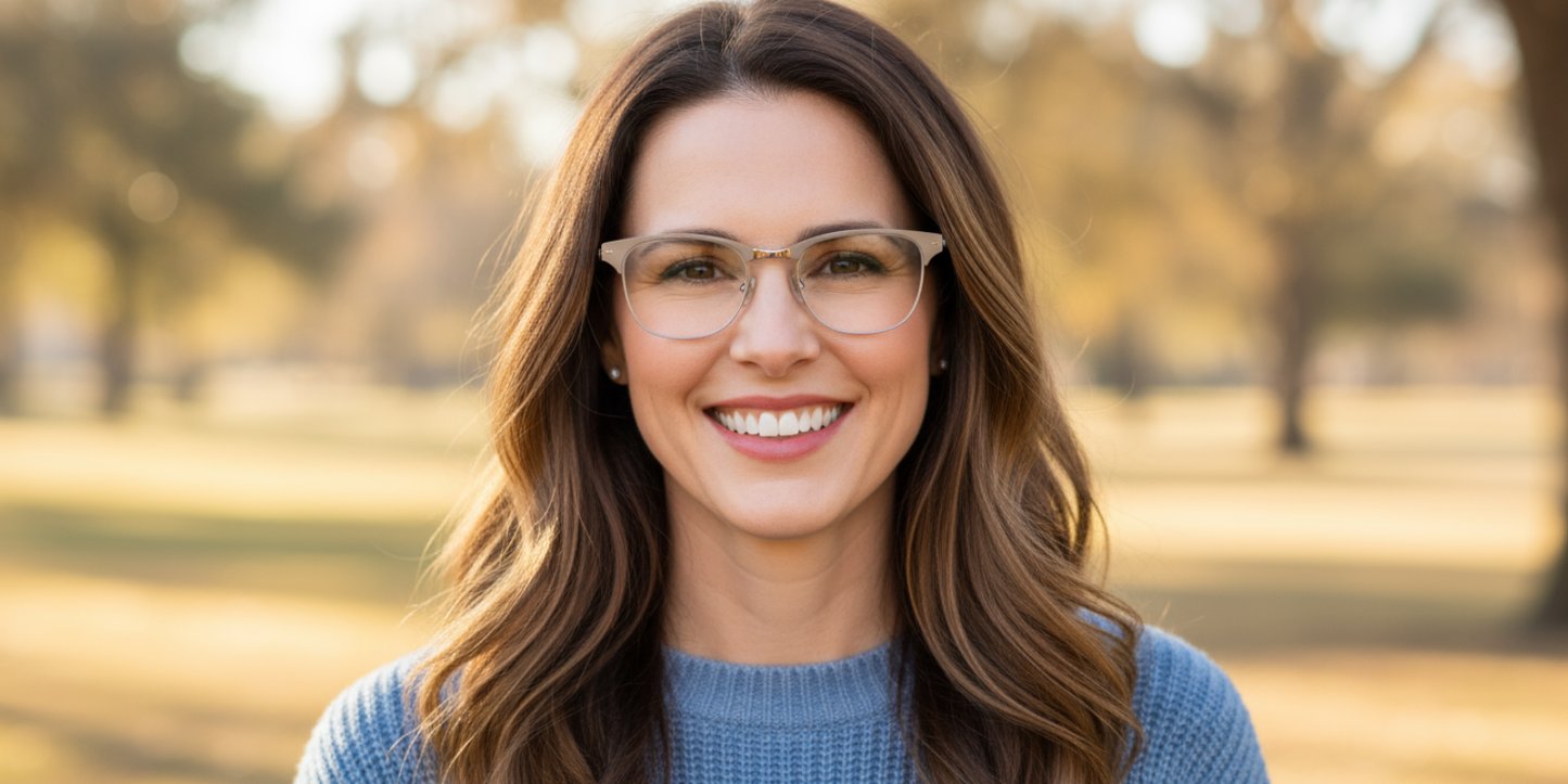 Half Rim Round Classic Eyeglasses