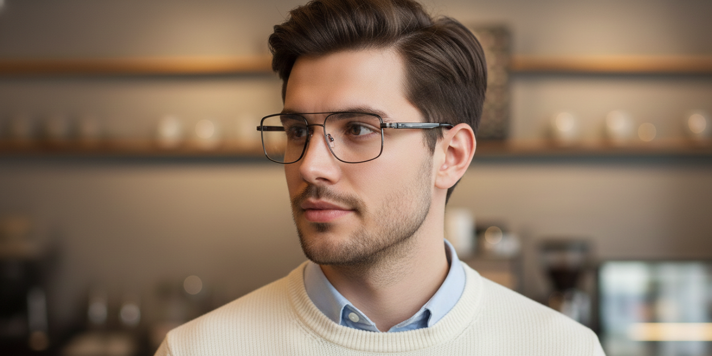 Full Rim Double Bridge Rectangle Classic Eyeglasses