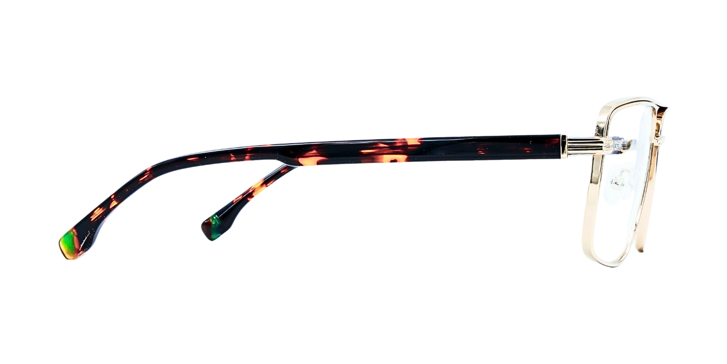 Full Rim Double Bridge Rectangle Classic Eyeglasses