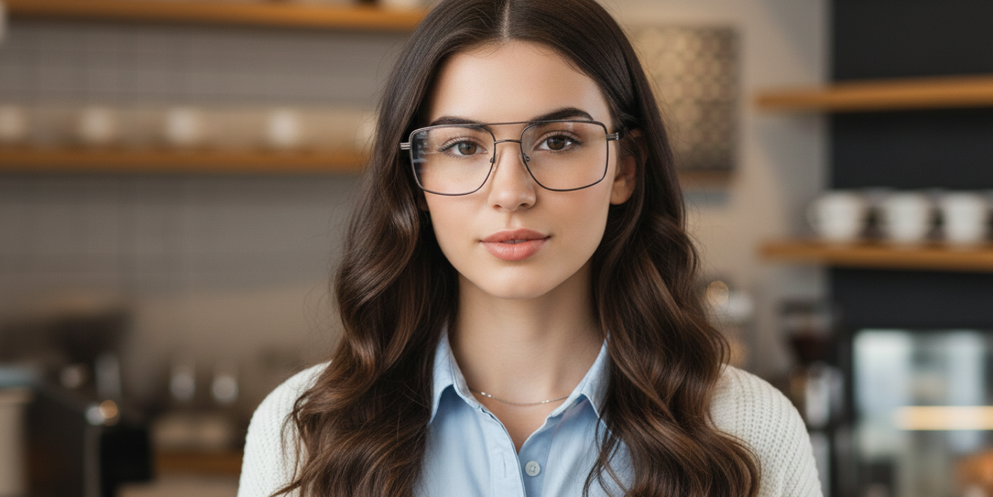 Full Rim Double Bridge Rectangle Classic Eyeglasses