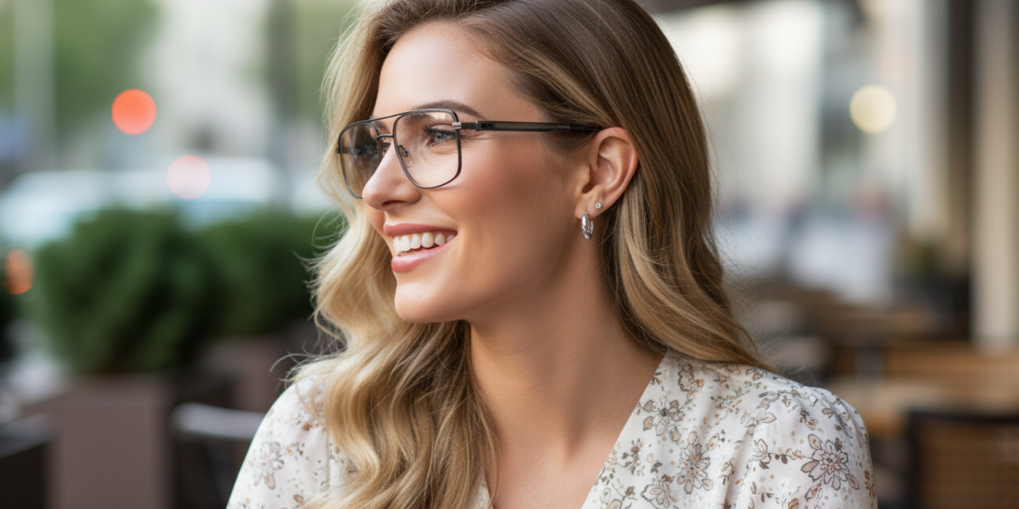 Full Rim Double Bridge Rectangle Classic Eyeglasses