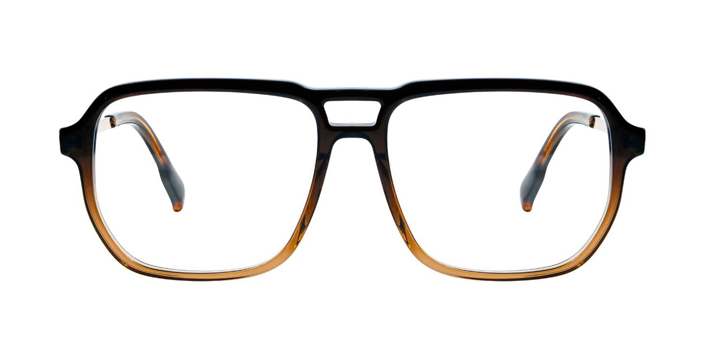 Full Rim Double Bridge Square Classic Eyeglasses