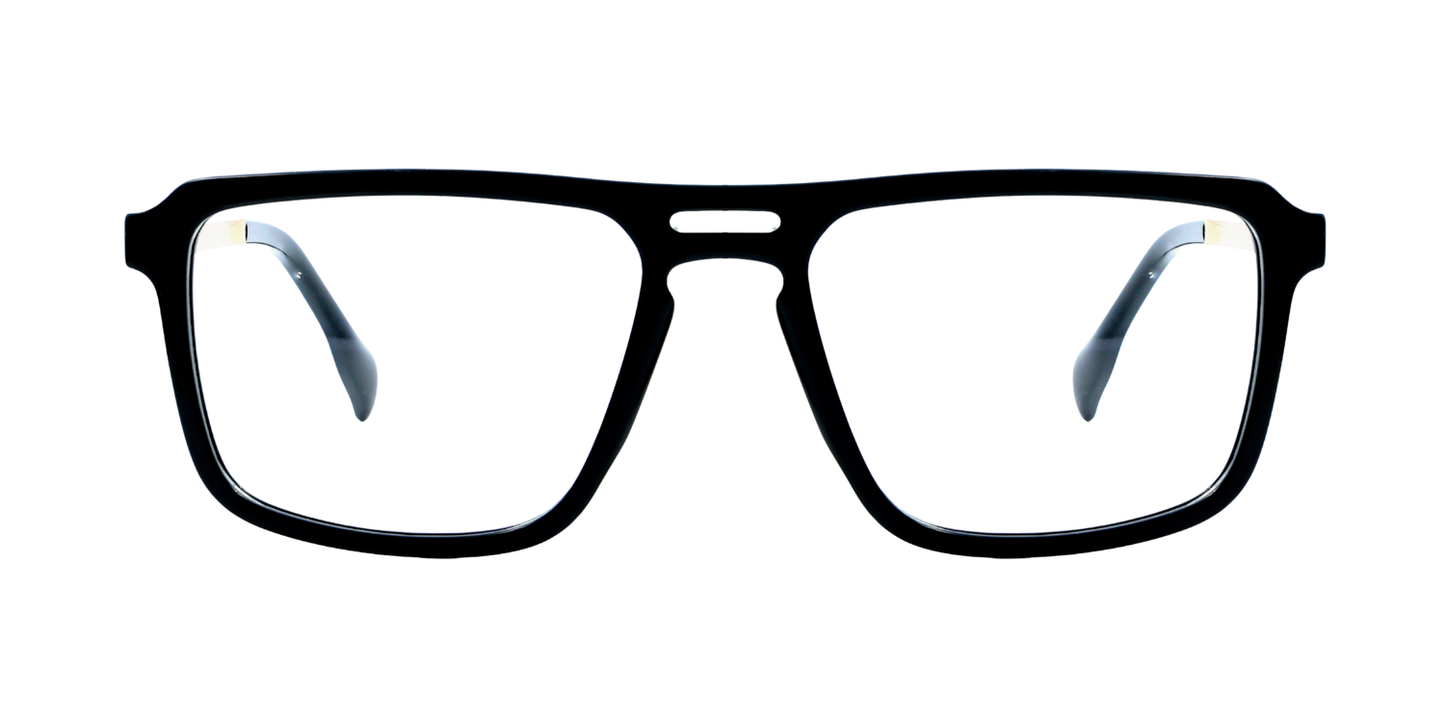 Full Rim Double Bridge Rectangle Classic Eyeglasses