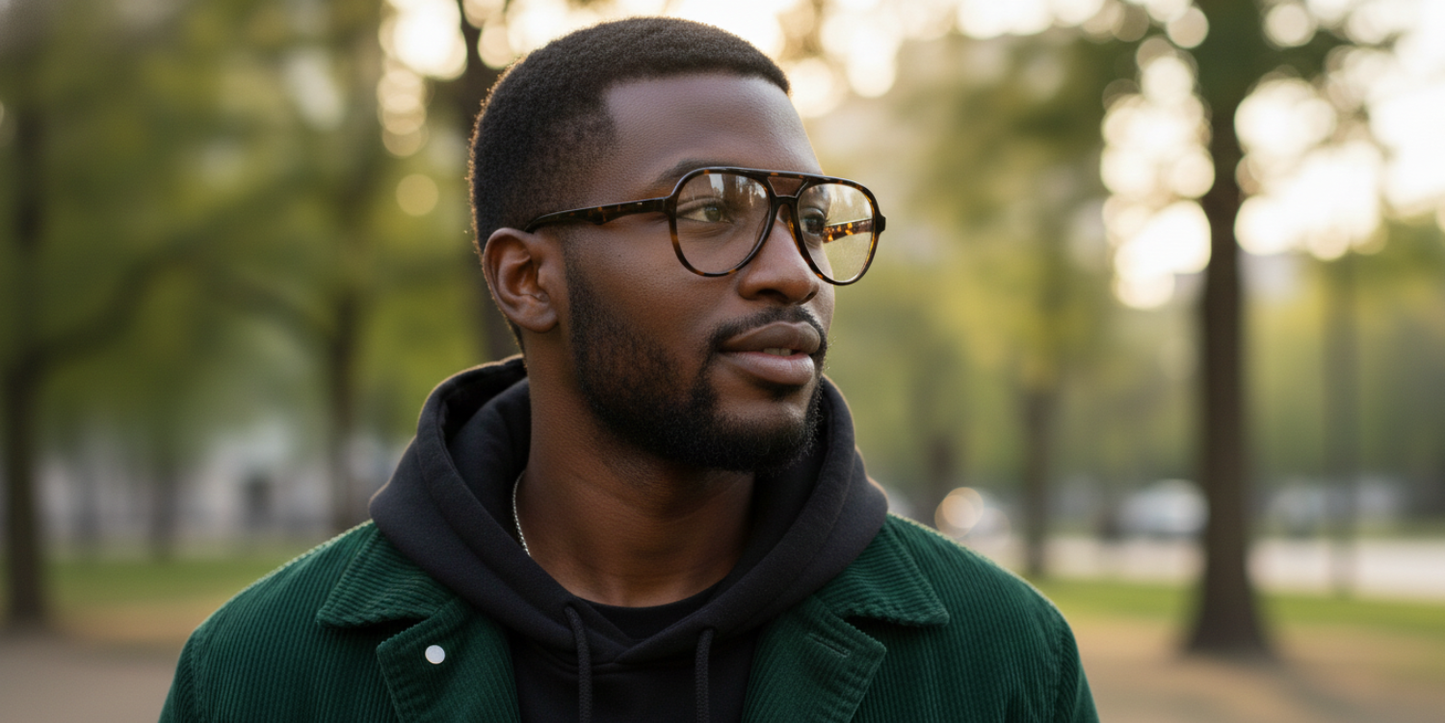 Full Rim Double Bridge Aviator Classic Eyeglasses