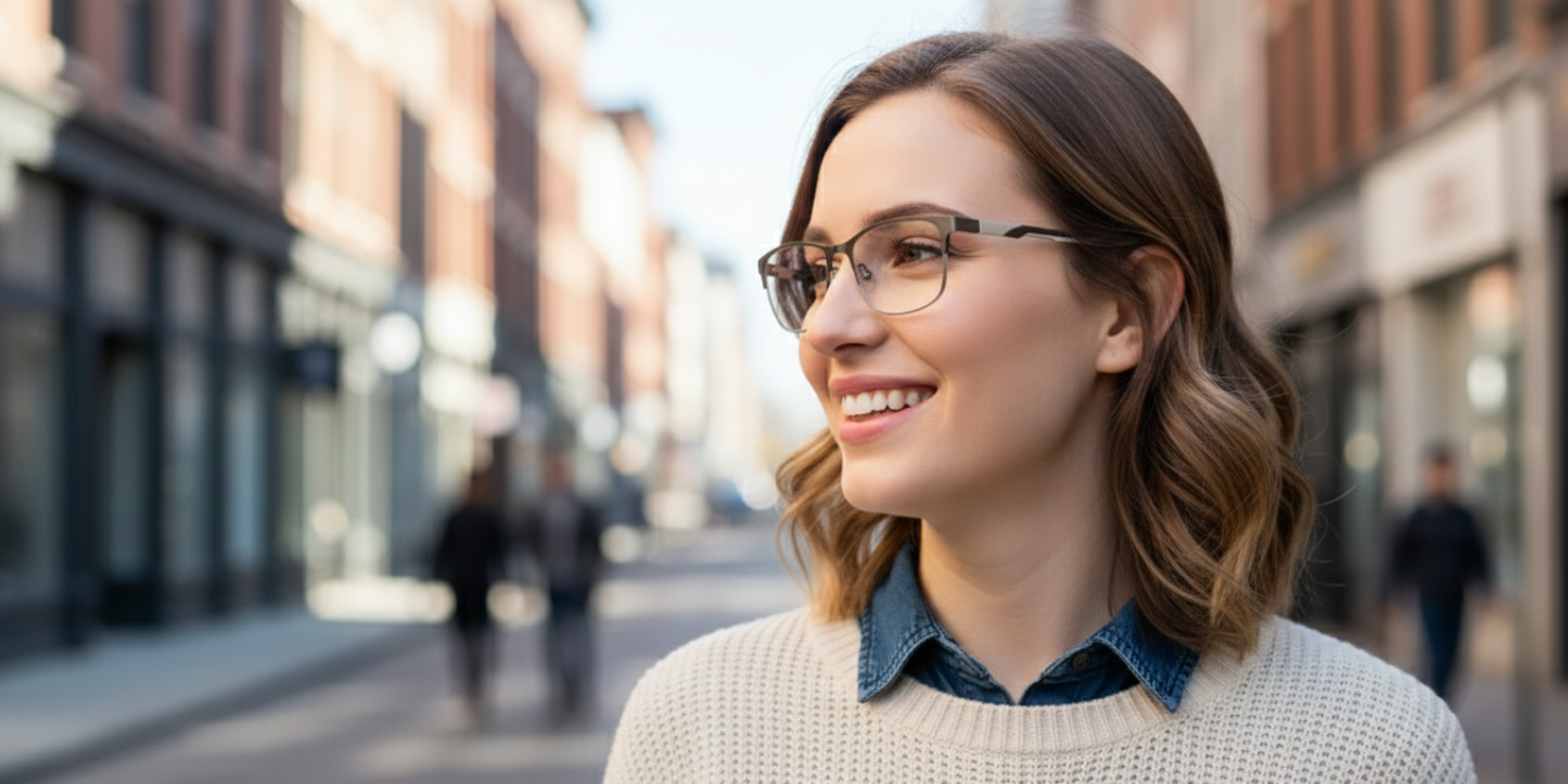 Half Rim Rectangle Classic Eyeglasses