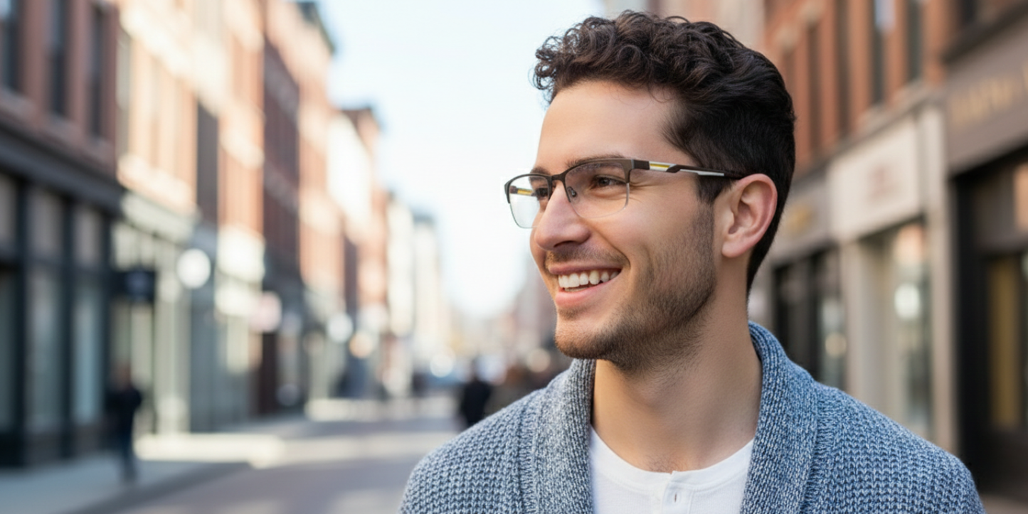 Half Rim Rectangle Classic Eyeglasses