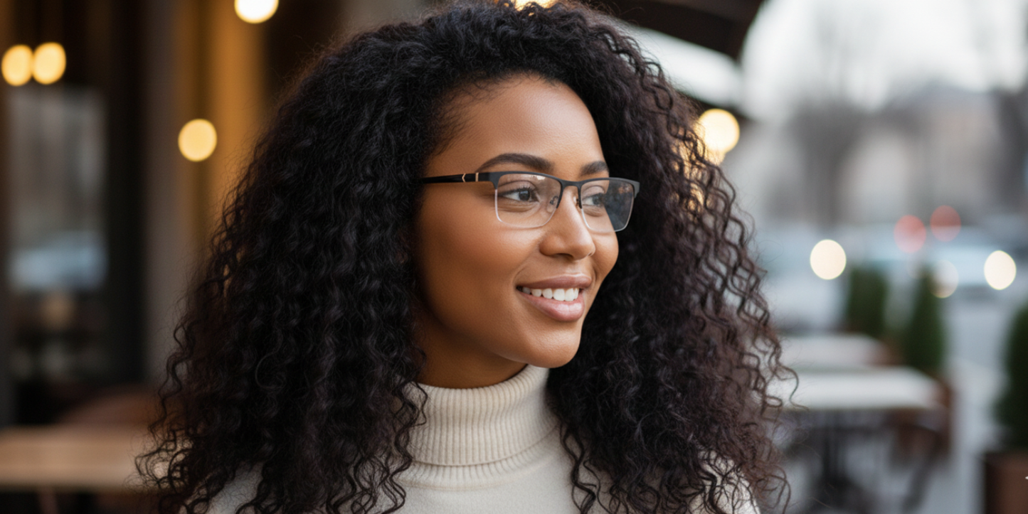 Half Rim Rectangle Classic Eyeglasses