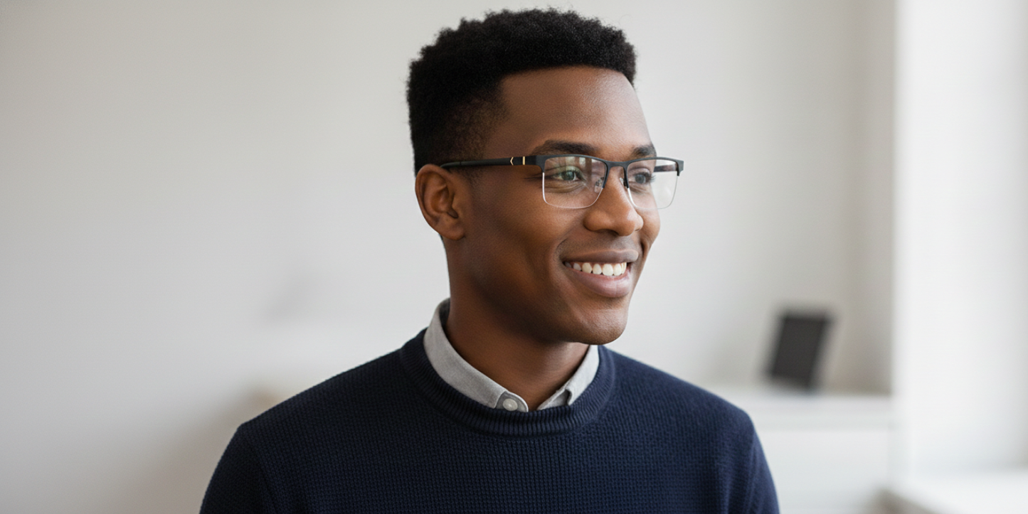Half Rim Rectangle Classic Eyeglasses
