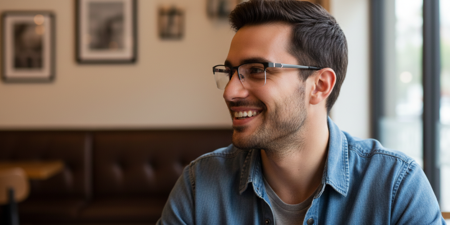 Half Rim Rectangle Classic Eyeglasses