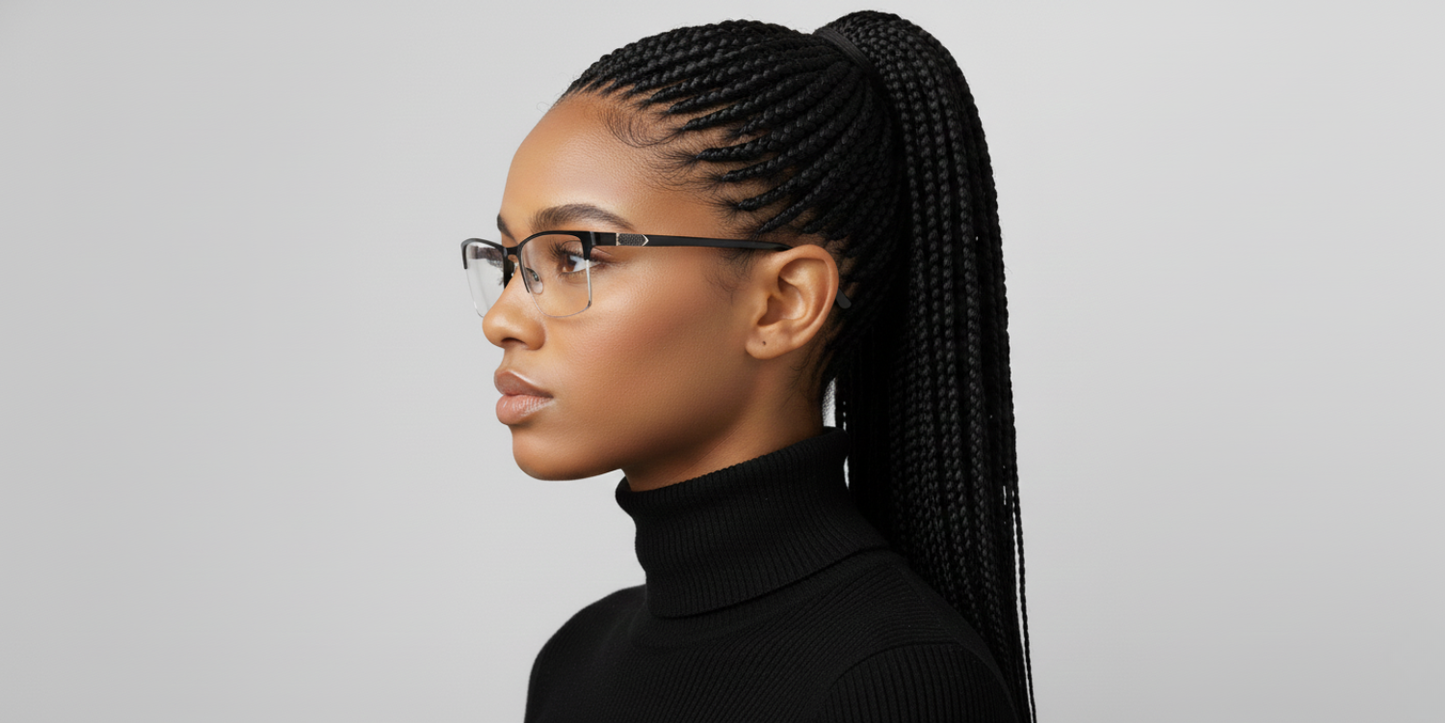Half Rim Rectangle Classic Eyeglasses