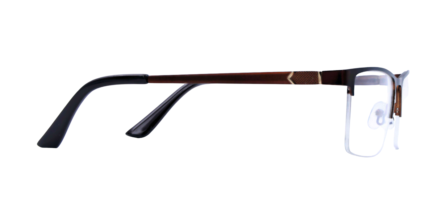 Half Rim Rectangle Classic Eyeglasses