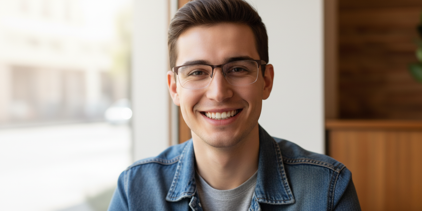 Half Rim Rectangle Classic Eyeglasses