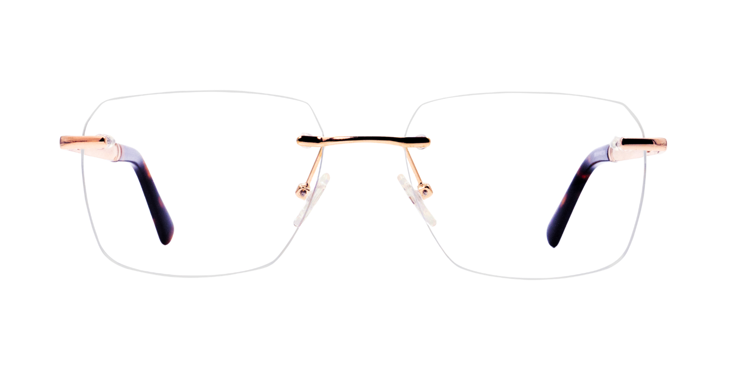 Rimless Rectangle Premium Eyeglasses