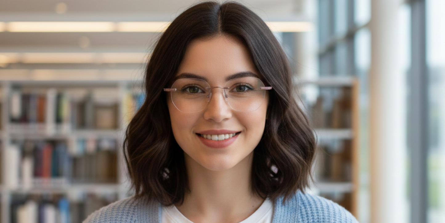 Rimless Cat Eye Premium Eyeglasses