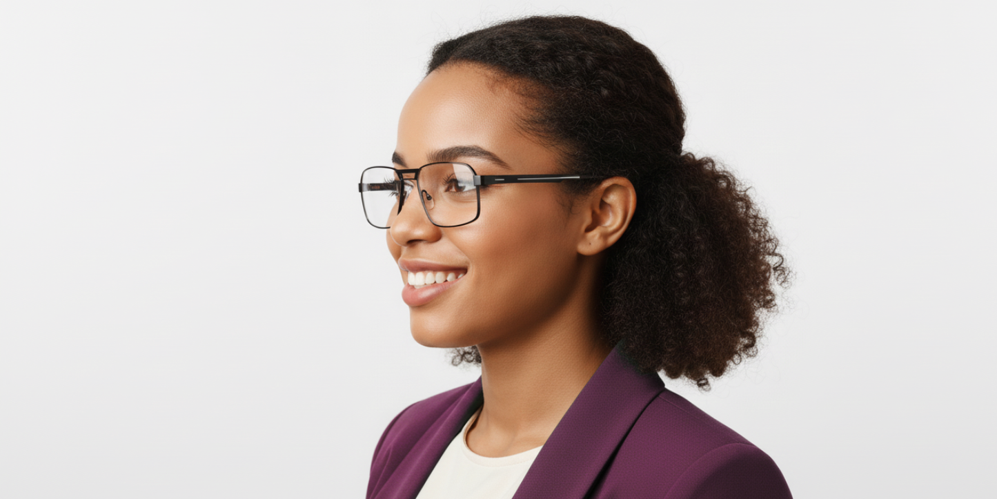 Full Rim Double Bridge Rectangle Eyeglasses