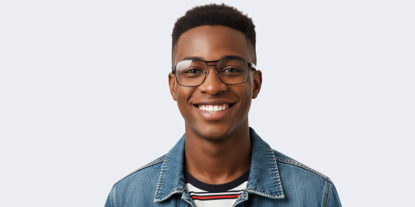 Full Rim Double Bridge Rectangle Eyeglasses