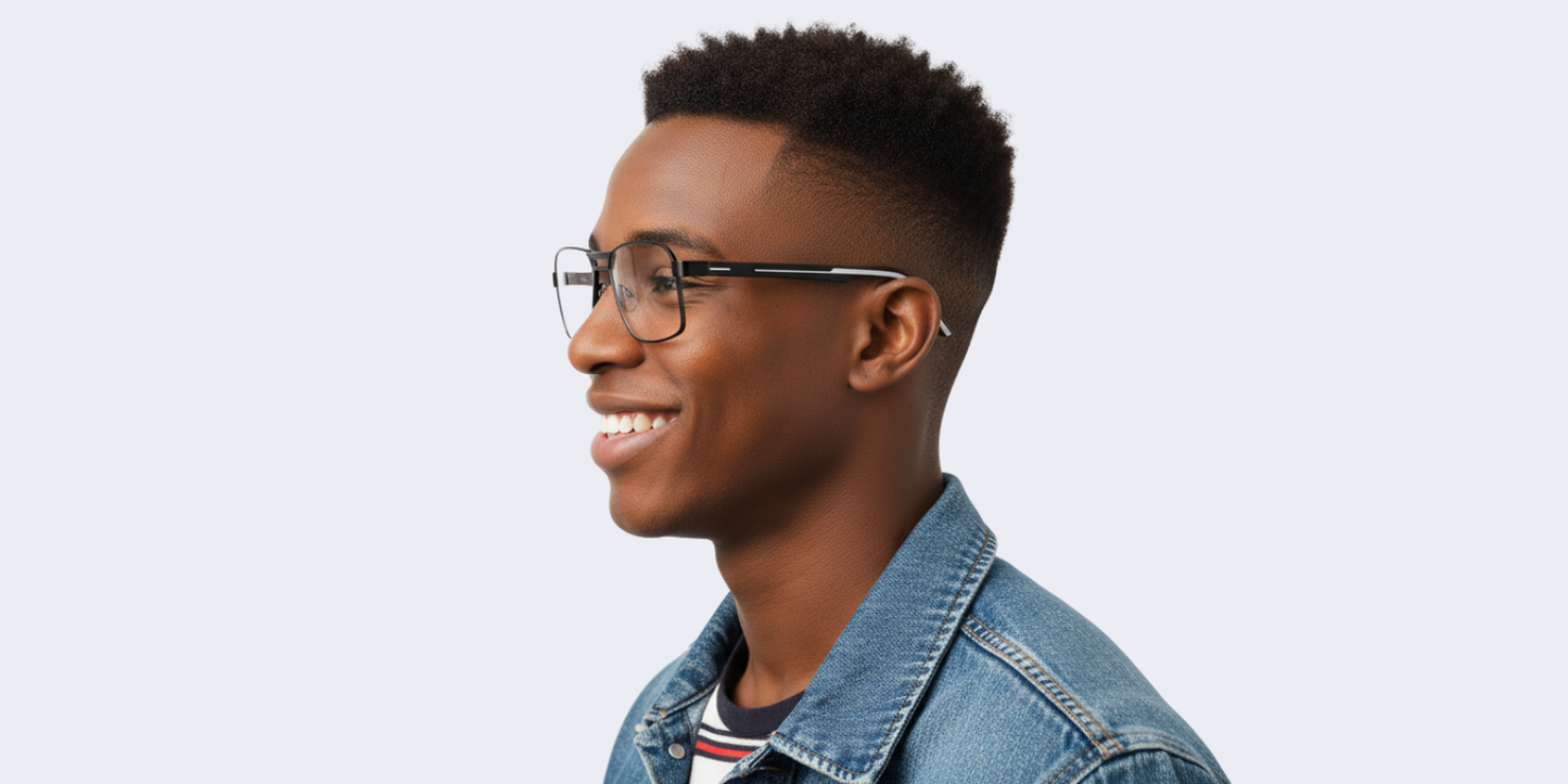 Full Rim Double Bridge Rectangle Eyeglasses
