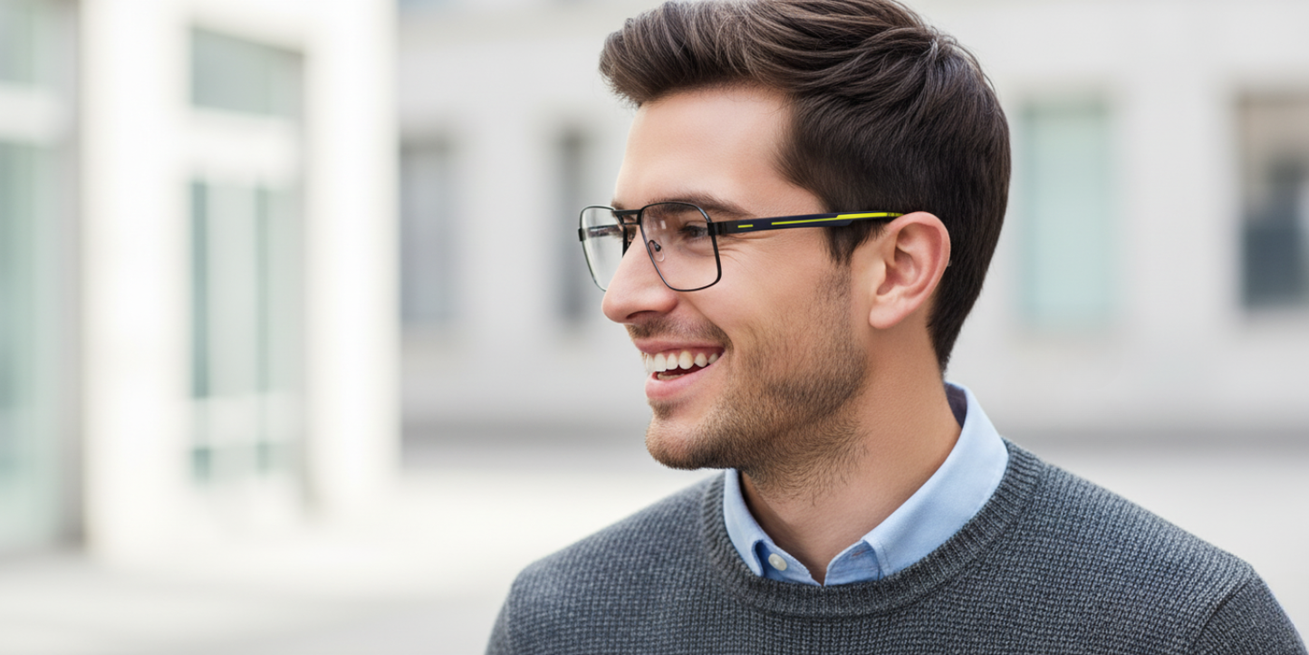 Full Rim Double Bridge Rectangle Eyeglasses